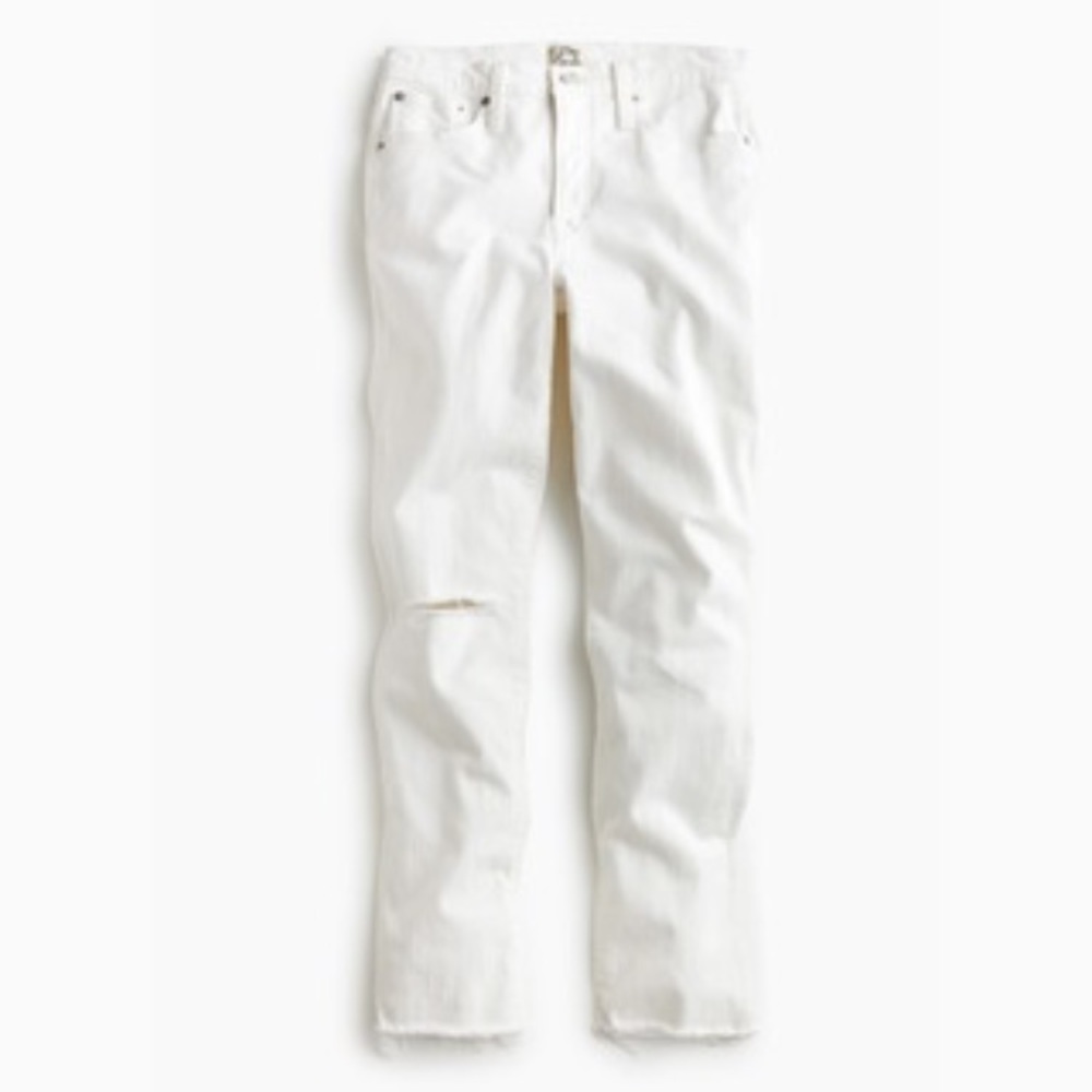 Jcrew white vintage matchstick distressed jeans